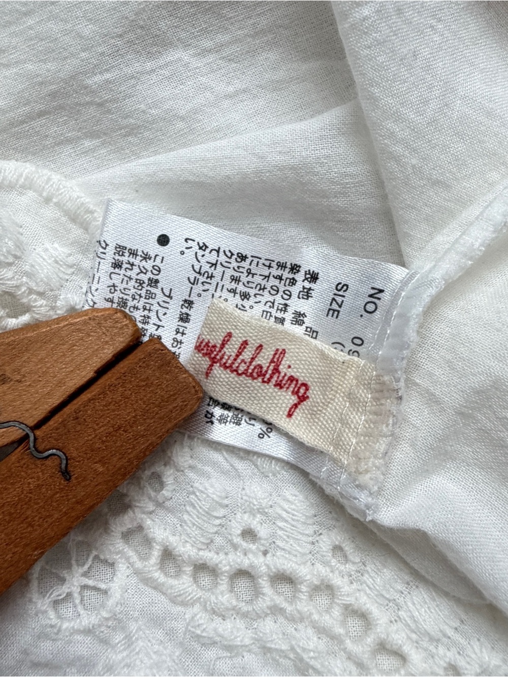 Japanese Brand Edwardian Style White Eyelet Cotton Dress Slip 
Cottagecore - Picture 6 of 7